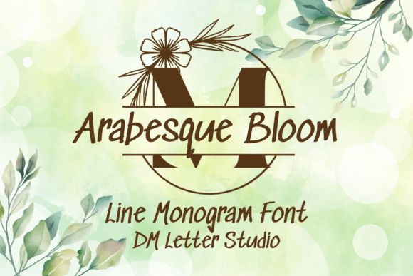 Arabesque Bloom Split Monogram: A Designer’s Font Pick for Elegant Branding