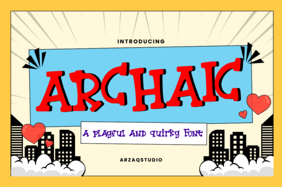 Archaic: A Playful Display Font for Campaign Creativity