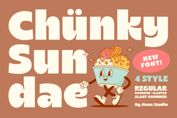 Chunky Sundae: A Bold Sans Serif for Digital Design