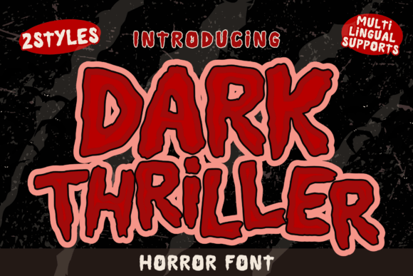Dark Thriller: A Bold Display Font for Digital Branding