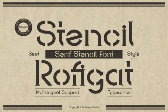 Stencil Rofigat: A Serif Font for Bold Digital Impact
