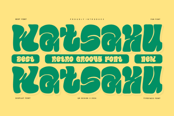 Watsaxu: A Retro Font for Editorial Design and Brand Identity